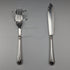 Circa 1865 British antique sterling silver handle fish cutlery pair JB